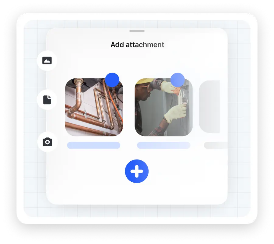 Add attachments to a job card